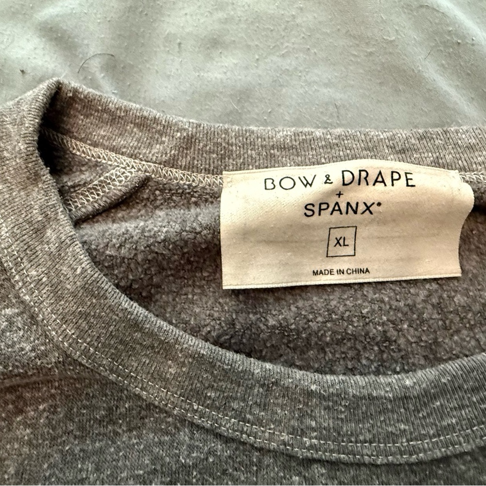 Bow & Drape Gray "Work In Progress" Crewneck Sweatshirt - Picture 3 of 5